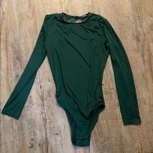 Open back lace bodysuit